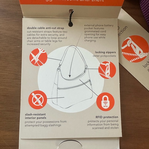 Baggallini anti theft handbag - Picture 9 of 10